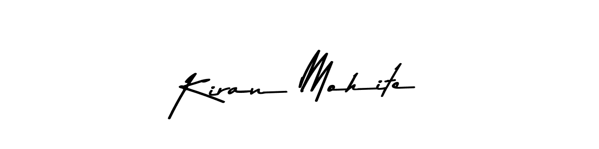 Make a beautiful signature design for name Kiran Mohite. With this signature (Asem Kandis PERSONAL USE) style, you can create a handwritten signature for free. Kiran Mohite signature style 9 images and pictures png