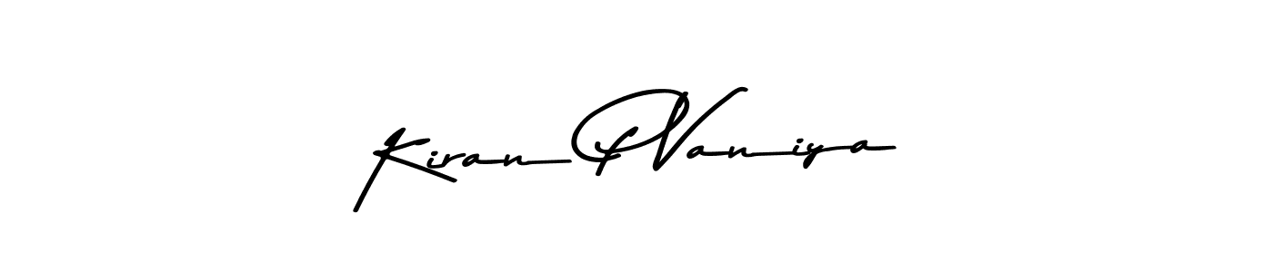How to make Kiran P Vaniya signature? Asem Kandis PERSONAL USE is a professional autograph style. Create handwritten signature for Kiran P Vaniya name. Kiran P Vaniya signature style 9 images and pictures png