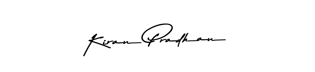 Create a beautiful signature design for name Kiran Pradhan. With this signature (Asem Kandis PERSONAL USE) fonts, you can make a handwritten signature for free. Kiran Pradhan signature style 9 images and pictures png
