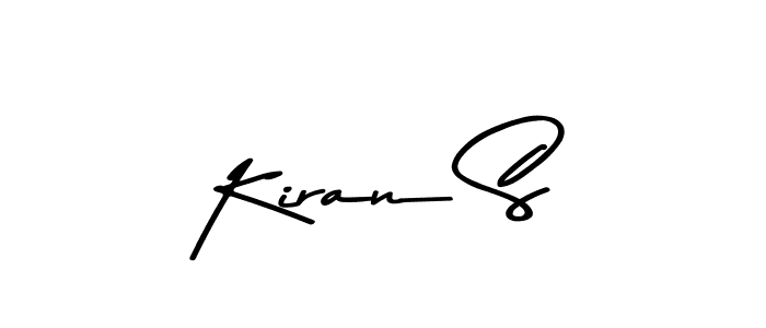 How to make Kiran S name signature. Use Asem Kandis PERSONAL USE style for creating short signs online. This is the latest handwritten sign. Kiran S signature style 9 images and pictures png
