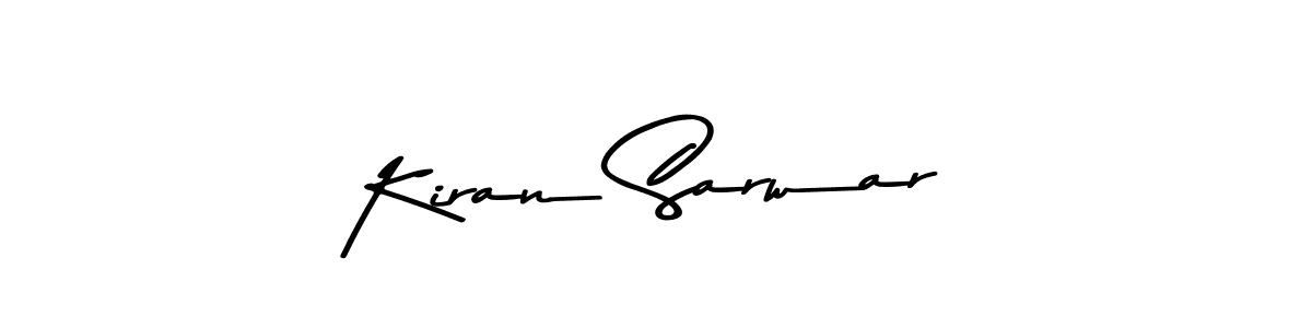 The best way (Asem Kandis PERSONAL USE) to make a short signature is to pick only two or three words in your name. The name Kiran Sarwar include a total of six letters. For converting this name. Kiran Sarwar signature style 9 images and pictures png