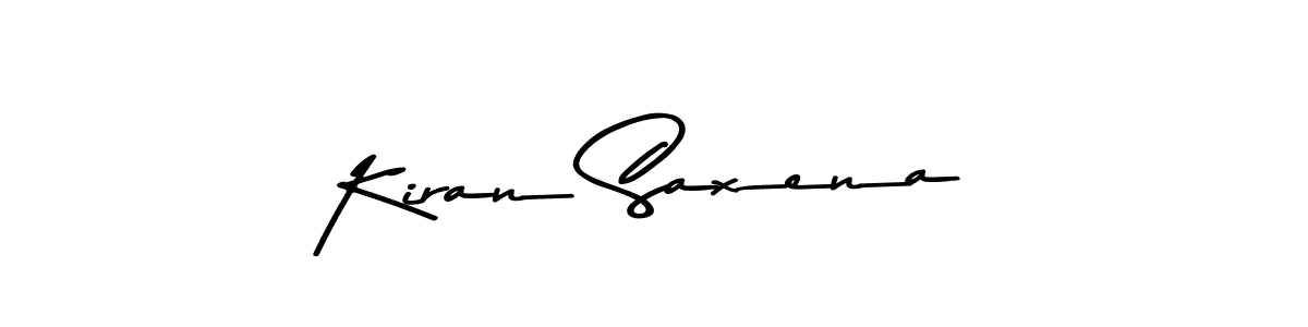 How to make Kiran Saxena name signature. Use Asem Kandis PERSONAL USE style for creating short signs online. This is the latest handwritten sign. Kiran Saxena signature style 9 images and pictures png