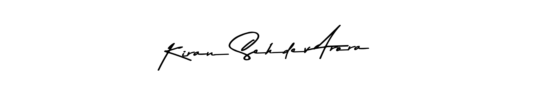 The best way (Asem Kandis PERSONAL USE) to make a short signature is to pick only two or three words in your name. The name Kiran Sehdev Arora include a total of six letters. For converting this name. Kiran Sehdev Arora signature style 9 images and pictures png