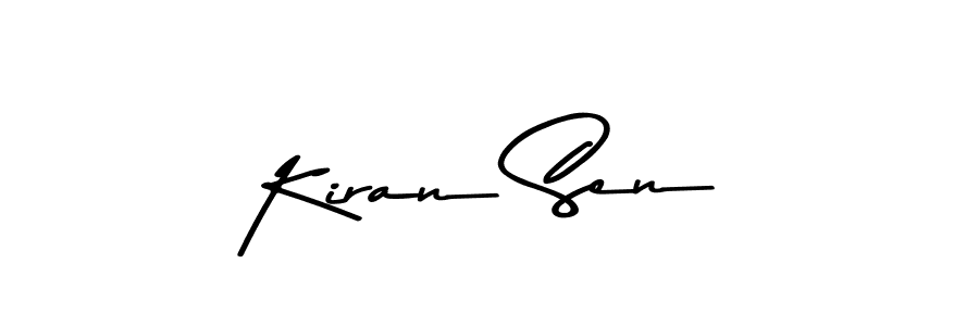 Make a beautiful signature design for name Kiran Sen. With this signature (Asem Kandis PERSONAL USE) style, you can create a handwritten signature for free. Kiran Sen signature style 9 images and pictures png