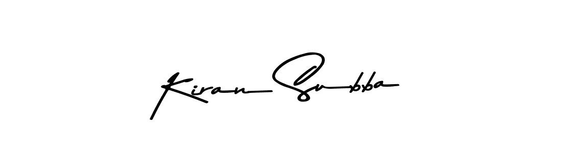 Make a beautiful signature design for name Kiran Subba. With this signature (Asem Kandis PERSONAL USE) style, you can create a handwritten signature for free. Kiran Subba signature style 9 images and pictures png