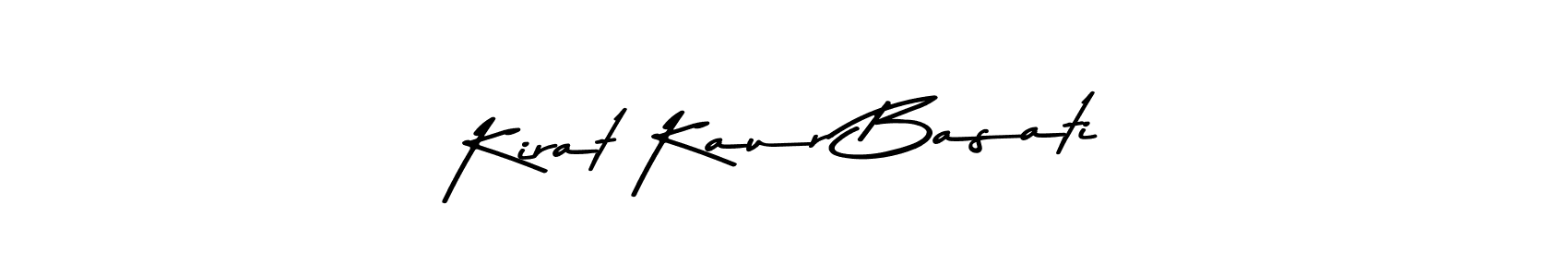 How to make Kirat Kaur Basati name signature. Use Asem Kandis PERSONAL USE style for creating short signs online. This is the latest handwritten sign. Kirat Kaur Basati signature style 9 images and pictures png