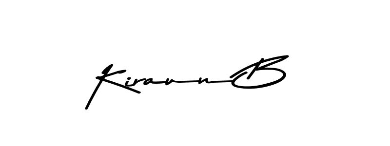 How to make Kiraun B name signature. Use Asem Kandis PERSONAL USE style for creating short signs online. This is the latest handwritten sign. Kiraun B signature style 9 images and pictures png