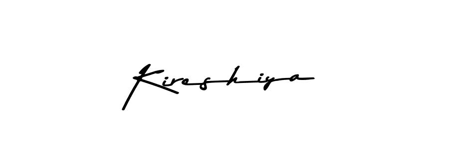 How to make Kireshiya name signature. Use Asem Kandis PERSONAL USE style for creating short signs online. This is the latest handwritten sign. Kireshiya signature style 9 images and pictures png