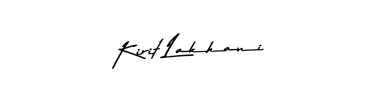 Also we have Kirit Lakhani name is the best signature style. Create professional handwritten signature collection using Asem Kandis PERSONAL USE autograph style. Kirit Lakhani signature style 9 images and pictures png