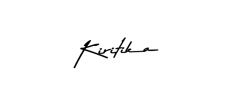 How to make Kiritika name signature. Use Asem Kandis PERSONAL USE style for creating short signs online. This is the latest handwritten sign. Kiritika signature style 9 images and pictures png