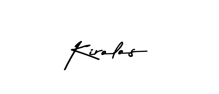 Create a beautiful signature design for name Kirolos. With this signature (Asem Kandis PERSONAL USE) fonts, you can make a handwritten signature for free. Kirolos signature style 9 images and pictures png