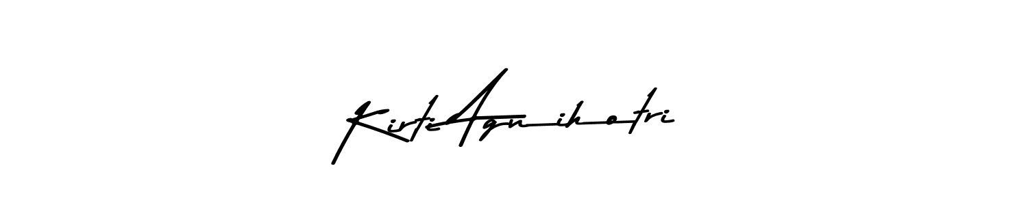 How to make Kirti Agnihotri name signature. Use Asem Kandis PERSONAL USE style for creating short signs online. This is the latest handwritten sign. Kirti Agnihotri signature style 9 images and pictures png