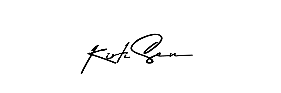 How to make Kirti Sen name signature. Use Asem Kandis PERSONAL USE style for creating short signs online. This is the latest handwritten sign. Kirti Sen signature style 9 images and pictures png