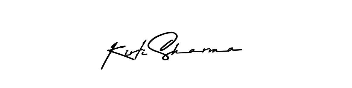 Create a beautiful signature design for name Kirti Sharma. With this signature (Asem Kandis PERSONAL USE) fonts, you can make a handwritten signature for free. Kirti Sharma signature style 9 images and pictures png