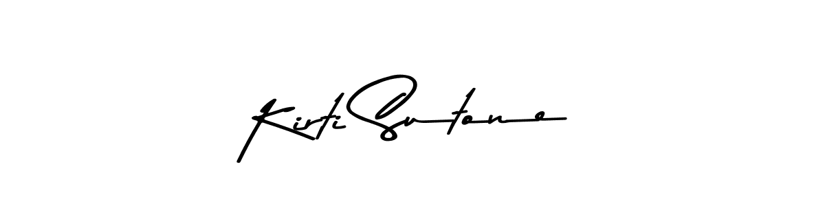 You should practise on your own different ways (Asem Kandis PERSONAL USE) to write your name (Kirti Sutone) in signature. don't let someone else do it for you. Kirti Sutone signature style 9 images and pictures png