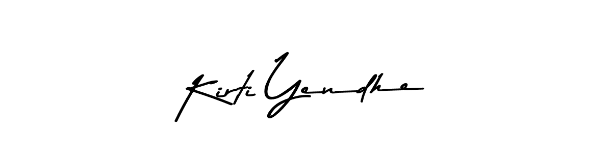 Also You can easily find your signature by using the search form. We will create Kirti Yendhe name handwritten signature images for you free of cost using Asem Kandis PERSONAL USE sign style. Kirti Yendhe signature style 9 images and pictures png