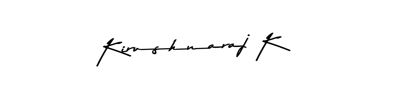 You can use this online signature creator to create a handwritten signature for the name Kirushnaraj K. This is the best online autograph maker. Kirushnaraj K signature style 9 images and pictures png