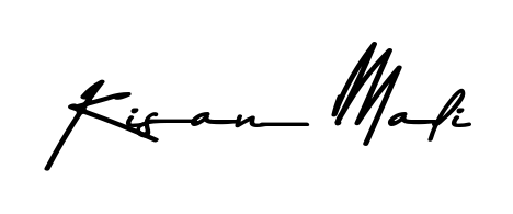 Master the art of signing with Kisan Mali written in fluent Asem Kandis PERSONAL USE script. A great template to practice and refine your handwriting. Kisan Mali signature style 9 images and pictures png