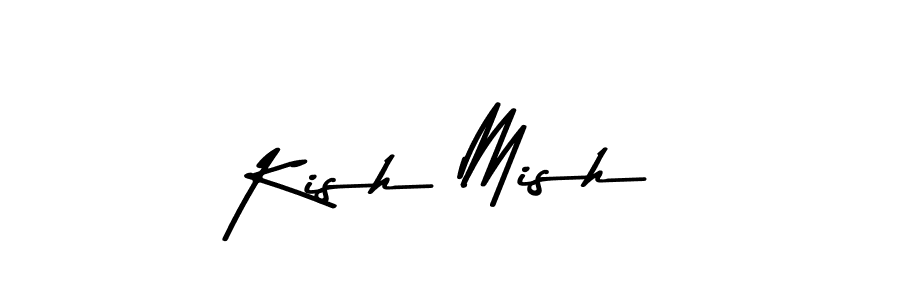 How to make Kish Mish name signature. Use Asem Kandis PERSONAL USE style for creating short signs online. This is the latest handwritten sign. Kish Mish signature style 9 images and pictures png