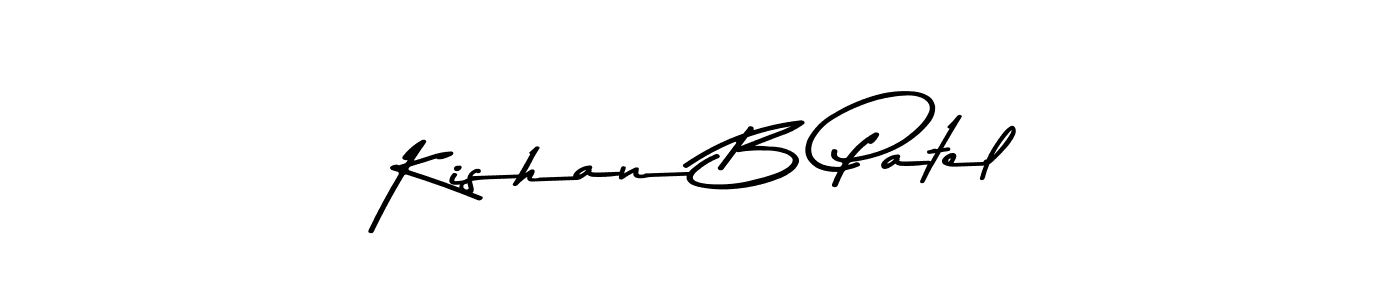 Create a beautiful signature design for name Kishan B Patel. With this signature (Asem Kandis PERSONAL USE) fonts, you can make a handwritten signature for free. Kishan B Patel signature style 9 images and pictures png