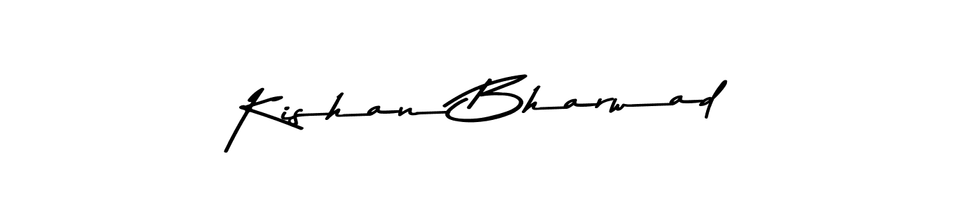 Make a beautiful signature design for name Kishan Bharwad. With this signature (Asem Kandis PERSONAL USE) style, you can create a handwritten signature for free. Kishan Bharwad signature style 9 images and pictures png