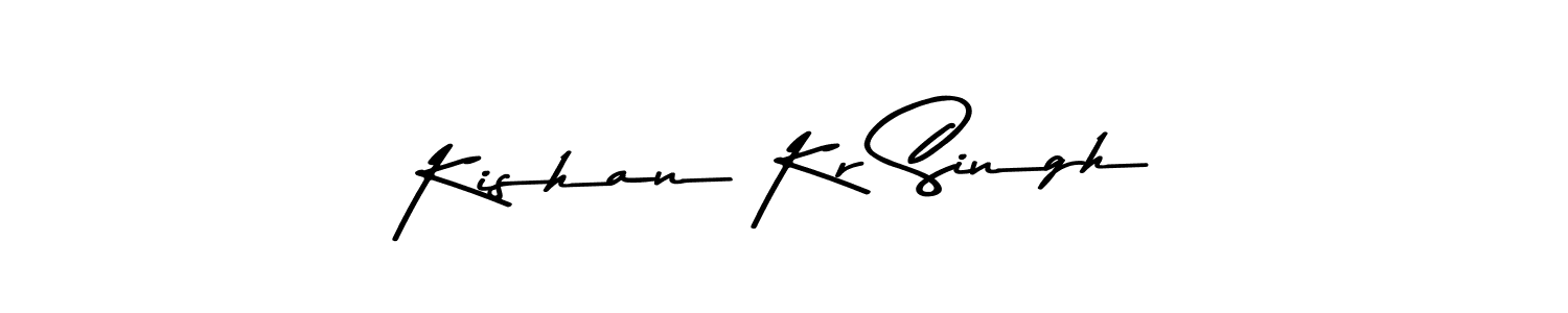 Make a beautiful signature design for name Kishan Kr Singh. With this signature (Asem Kandis PERSONAL USE) style, you can create a handwritten signature for free. Kishan Kr Singh signature style 9 images and pictures png