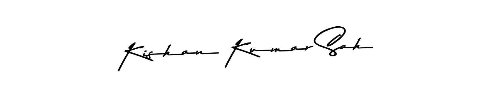Make a beautiful signature design for name Kishan Kumar Sah. With this signature (Asem Kandis PERSONAL USE) style, you can create a handwritten signature for free. Kishan Kumar Sah signature style 9 images and pictures png