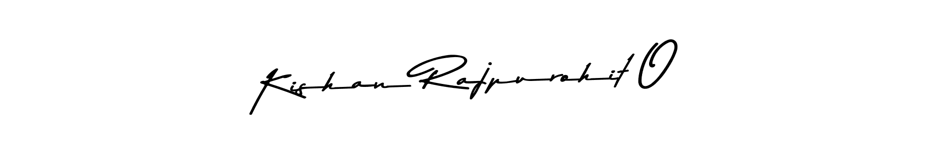 How to make Kishan Rajpurohit O name signature. Use Asem Kandis PERSONAL USE style for creating short signs online. This is the latest handwritten sign. Kishan Rajpurohit O signature style 9 images and pictures png