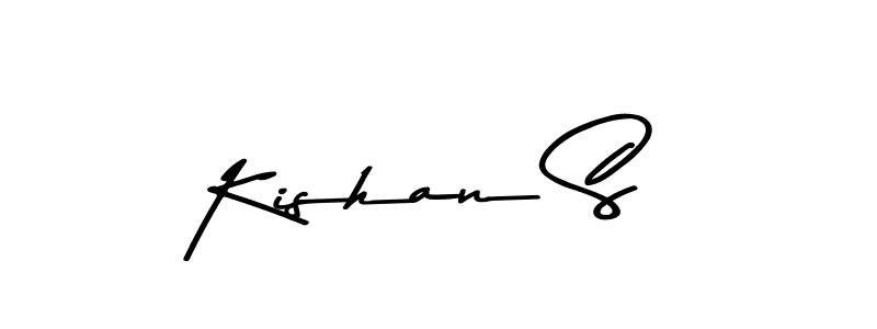 You should practise on your own different ways (Asem Kandis PERSONAL USE) to write your name (Kishan S) in signature. don't let someone else do it for you. Kishan S signature style 9 images and pictures png