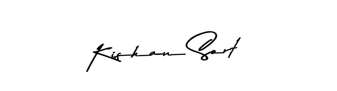 Use a signature maker to create a handwritten signature online. With this signature software, you can design (Asem Kandis PERSONAL USE) your own signature for name Kishan Sort. Kishan Sort signature style 9 images and pictures png