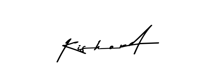 Use a signature maker to create a handwritten signature online. With this signature software, you can design (Asem Kandis PERSONAL USE) your own signature for name Kishor A. Kishor A signature style 9 images and pictures png