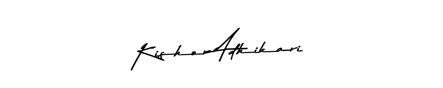 How to make Kishor Adhikari signature? Asem Kandis PERSONAL USE is a professional autograph style. Create handwritten signature for Kishor Adhikari name. Kishor Adhikari signature style 9 images and pictures png