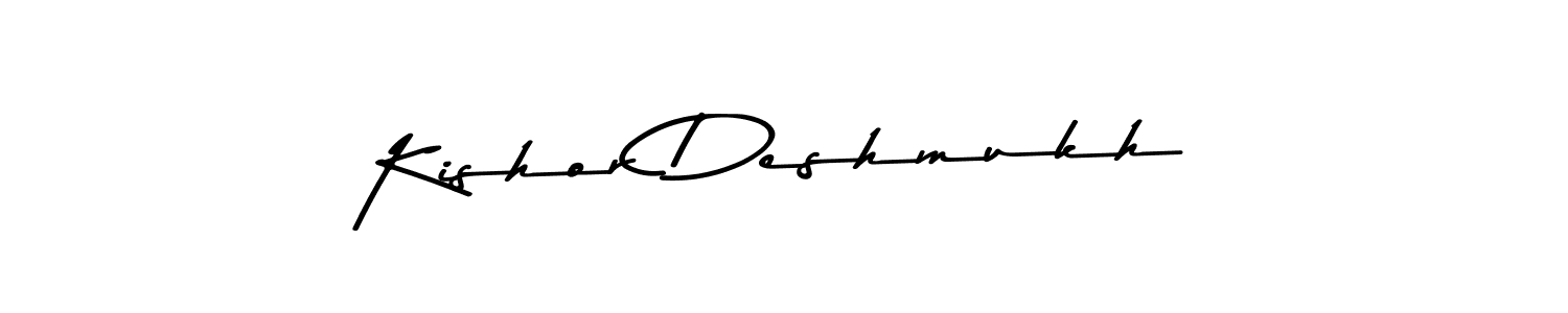 Create a beautiful signature design for name Kishor Deshmukh. With this signature (Asem Kandis PERSONAL USE) fonts, you can make a handwritten signature for free. Kishor Deshmukh signature style 9 images and pictures png