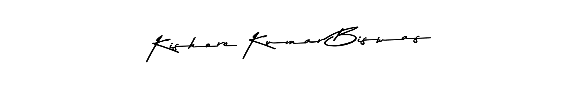 Make a beautiful signature design for name Kishore Kumar Biswas. With this signature (Asem Kandis PERSONAL USE) style, you can create a handwritten signature for free. Kishore Kumar Biswas signature style 9 images and pictures png
