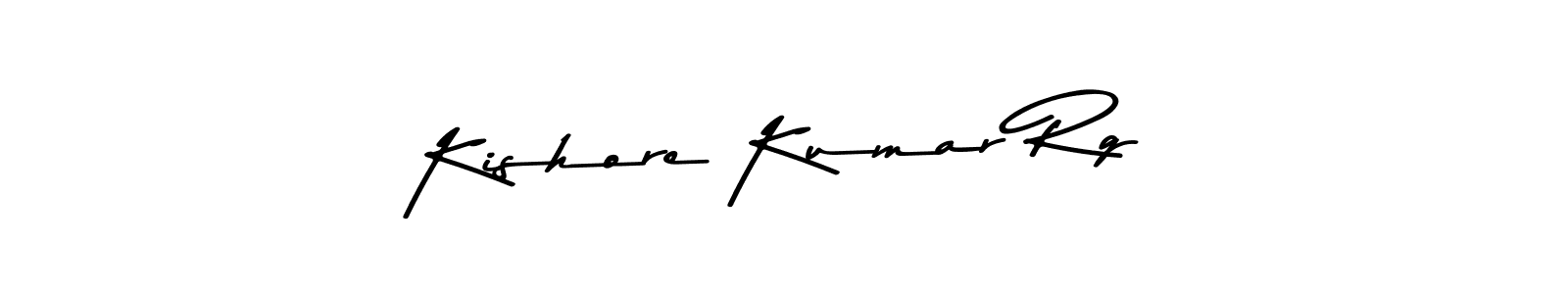 How to make Kishore Kumar Rg name signature. Use Asem Kandis PERSONAL USE style for creating short signs online. This is the latest handwritten sign. Kishore Kumar Rg signature style 9 images and pictures png
