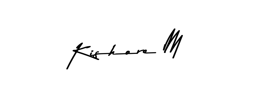 Design your own signature with our free online signature maker. With this signature software, you can create a handwritten (Asem Kandis PERSONAL USE) signature for name Kishore M. Kishore M signature style 9 images and pictures png