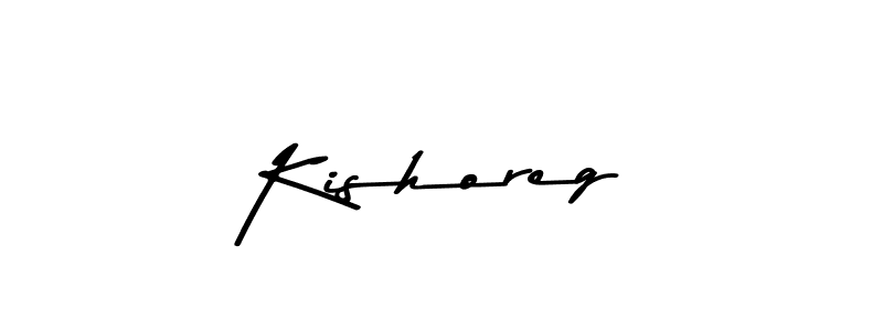 Create a beautiful signature design for name Kishoreg. With this signature (Asem Kandis PERSONAL USE) fonts, you can make a handwritten signature for free. Kishoreg signature style 9 images and pictures png