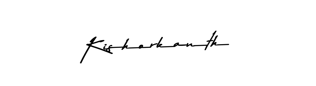 Create a beautiful signature design for name Kishorkanth. With this signature (Asem Kandis PERSONAL USE) fonts, you can make a handwritten signature for free. Kishorkanth signature style 9 images and pictures png