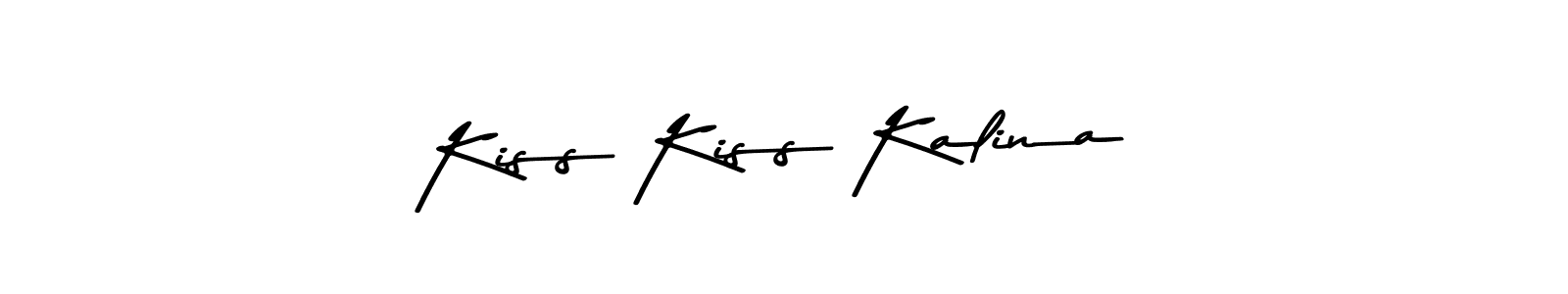 Kiss Kiss Kalina stylish signature style. Best Handwritten Sign (Asem Kandis PERSONAL USE) for my name. Handwritten Signature Collection Ideas for my name Kiss Kiss Kalina. Kiss Kiss Kalina signature style 9 images and pictures png