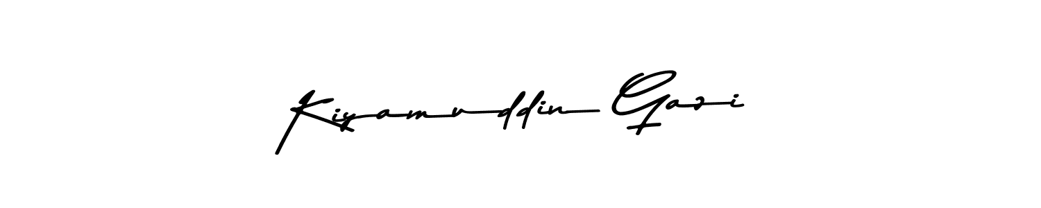 if you are searching for the best signature style for your name Kiyamuddin Gazi. so please give up your signature search. here we have designed multiple signature styles  using Asem Kandis PERSONAL USE. Kiyamuddin Gazi signature style 9 images and pictures png