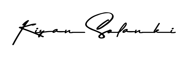The Asem Kandis PERSONAL USE font transforms the name Kiyan Solanki into an executive sign with sharp precision and distinguished character. Kiyan Solanki signature style 9 images and pictures png