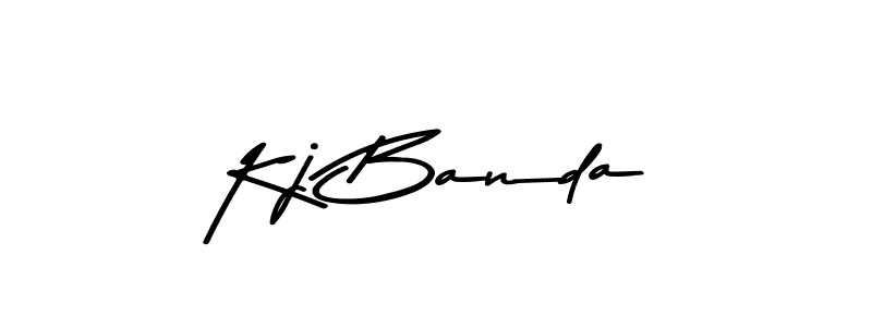 How to make Kj Banda name signature. Use Asem Kandis PERSONAL USE style for creating short signs online. This is the latest handwritten sign. Kj Banda signature style 9 images and pictures png
