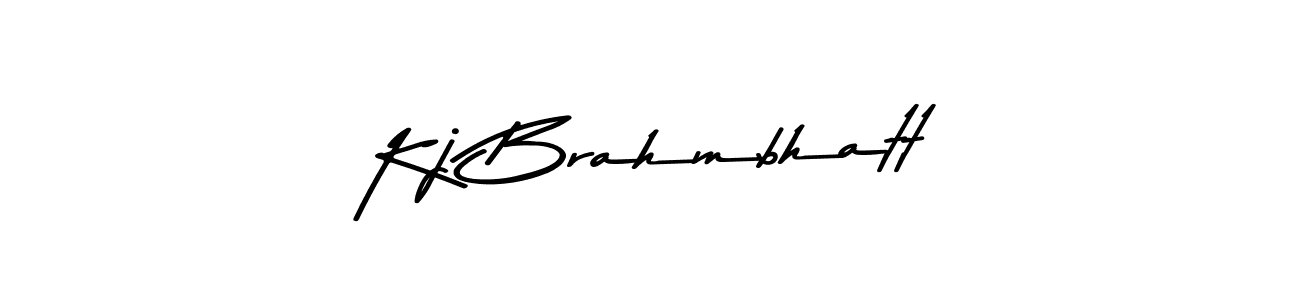 Make a beautiful signature design for name Kj Brahmbhatt. With this signature (Asem Kandis PERSONAL USE) style, you can create a handwritten signature for free. Kj Brahmbhatt signature style 9 images and pictures png