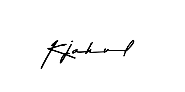 How to make Kjahul name signature. Use Asem Kandis PERSONAL USE style for creating short signs online. This is the latest handwritten sign. Kjahul signature style 9 images and pictures png