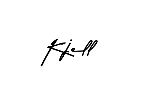 Create a beautiful signature design for name Kjell. With this signature (Asem Kandis PERSONAL USE) fonts, you can make a handwritten signature for free. Kjell signature style 9 images and pictures png