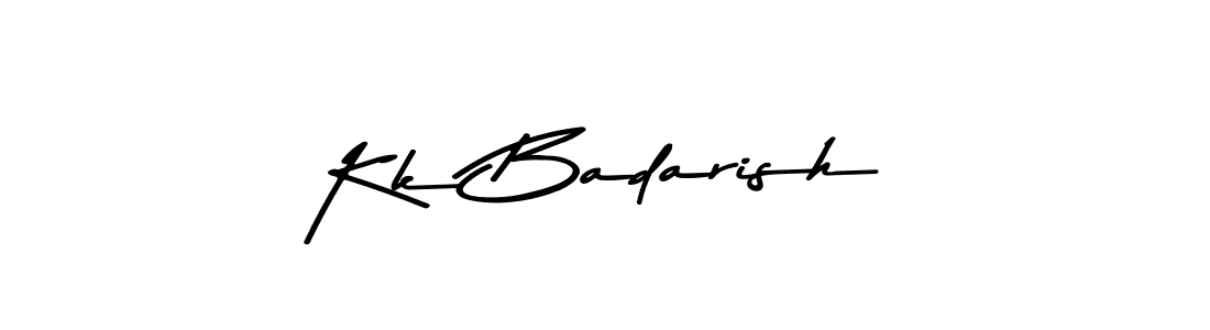 Similarly Asem Kandis PERSONAL USE is the best handwritten signature design. Signature creator online .You can use it as an online autograph creator for name Kk Badarish. Kk Badarish signature style 9 images and pictures png