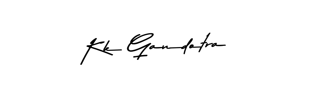 Make a beautiful signature design for name Kk Gandotra. With this signature (Asem Kandis PERSONAL USE) style, you can create a handwritten signature for free. Kk Gandotra signature style 9 images and pictures png