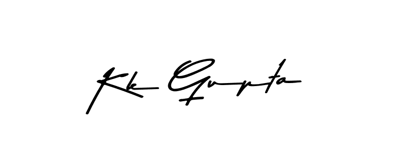 Make a beautiful signature design for name Kk Gupta. With this signature (Asem Kandis PERSONAL USE) style, you can create a handwritten signature for free. Kk Gupta signature style 9 images and pictures png