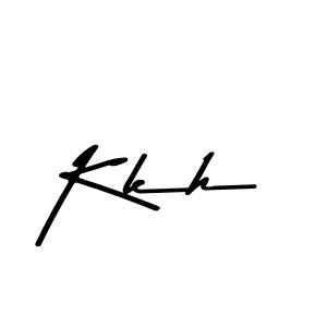 Make a beautiful signature design for name Kkh. With this signature (Asem Kandis PERSONAL USE) style, you can create a handwritten signature for free. Kkh signature style 9 images and pictures png