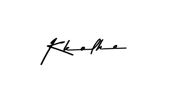 How to make Kkolhe name signature. Use Asem Kandis PERSONAL USE style for creating short signs online. This is the latest handwritten sign. Kkolhe signature style 9 images and pictures png
